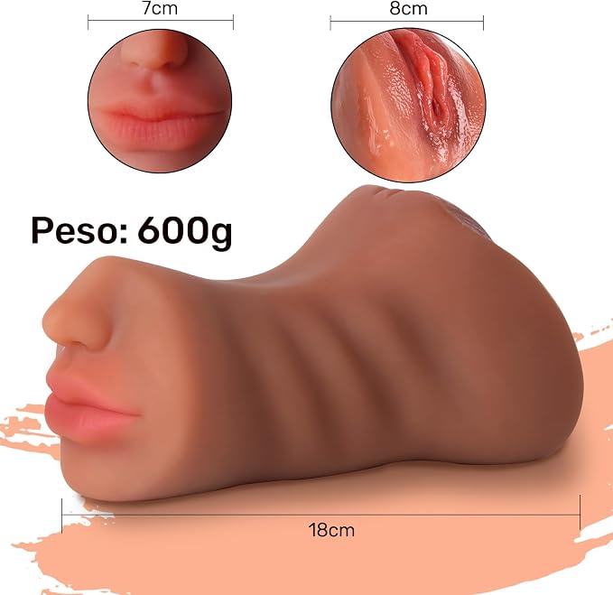 Estimulador Masculino Realista Doble entrada +18