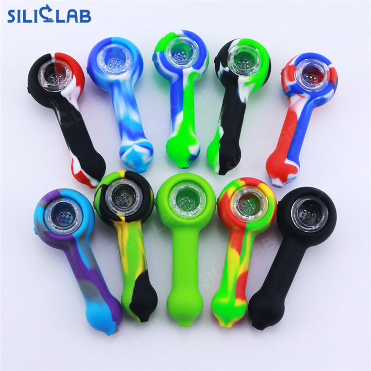 Pipas Silicon pequeña copa de vidrio 4”