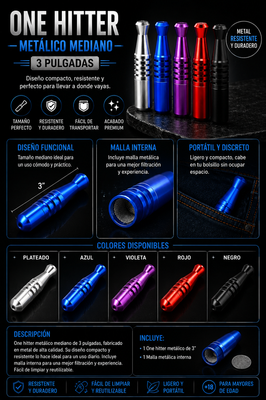 One hitter Mediano metalico 3”