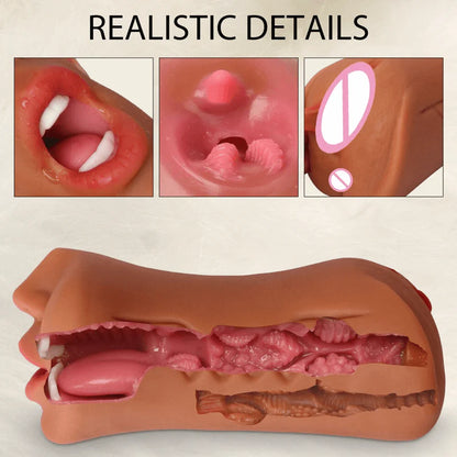 Estimulador Masculino Realista Doble entrada +18