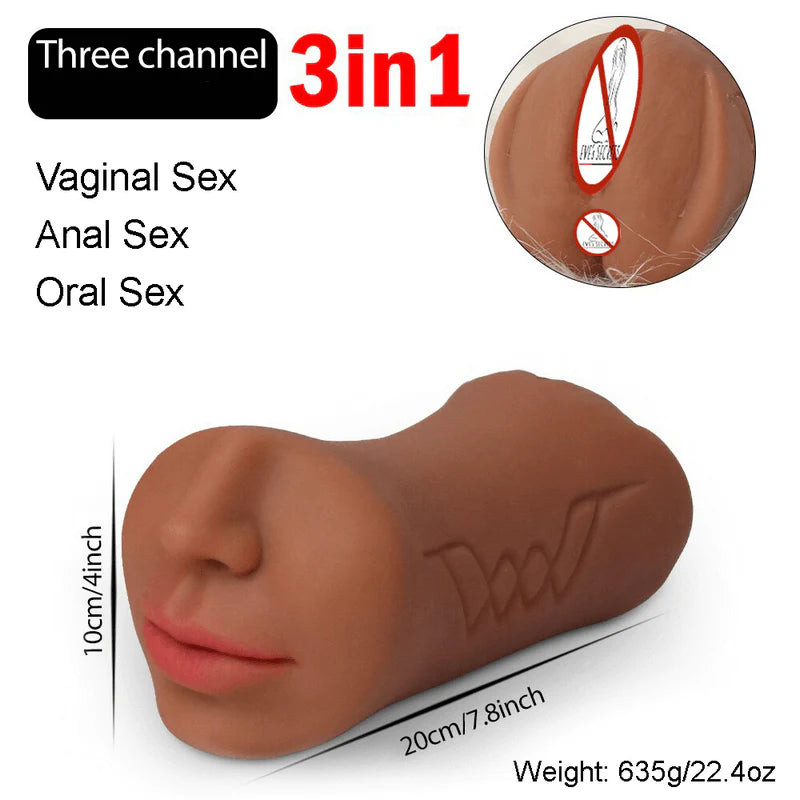 Estimulador Masculino Realista Doble entrada +18