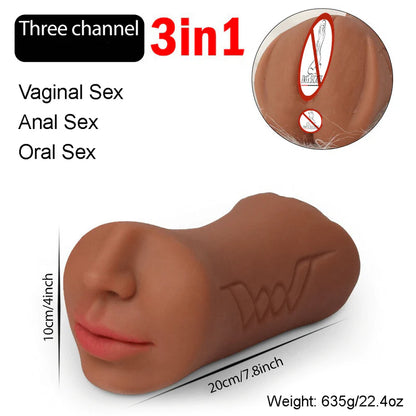 Estimulador Masculino Realista Doble entrada +18
