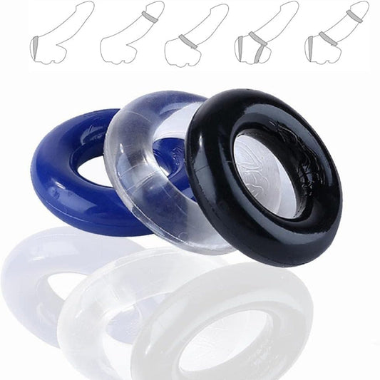 Set de 3pcs Anillos intimos masculinos de silicona +18