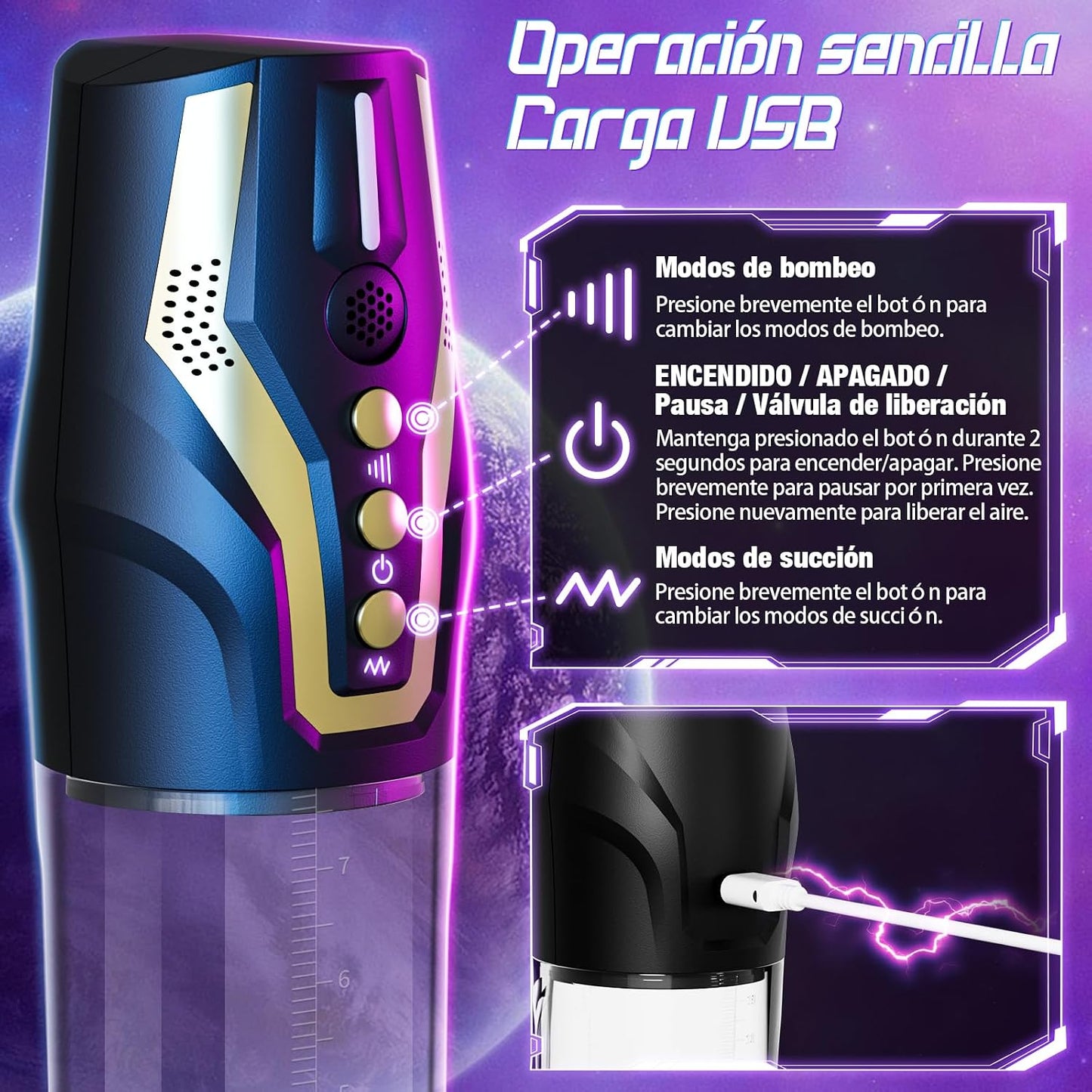 Estimulador Masculino Automatico Realista +18