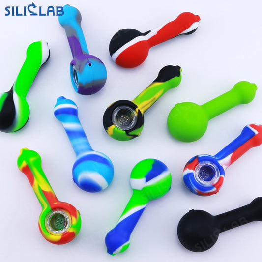 Pipas Silicon pequeña copa de vidrio 4”