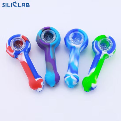 Pipas Silicon pequeña copa de vidrio 4”