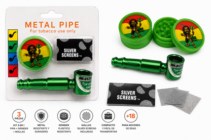Pipas metalicas pequeñas kit 3pcs