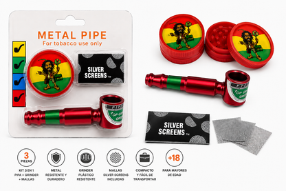 Pipas metalicas pequeñas kit 3pcs