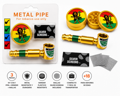 Pipas metalicas pequeñas kit 3pcs