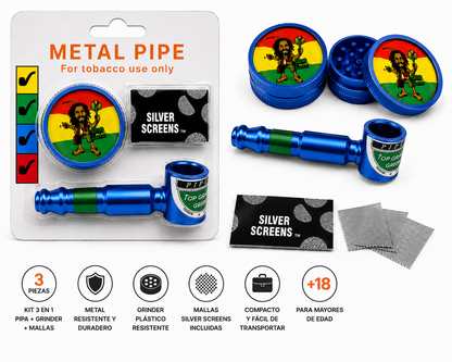 Pipas metalicas pequeñas kit 3pcs