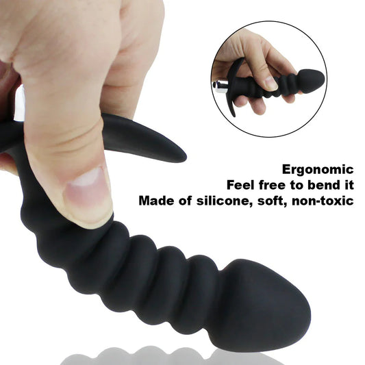 Plug Anal Anatomico vibratorio de silicona +18
