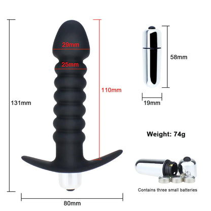 Plug Anal Anatomico vibratorio de silicona +18