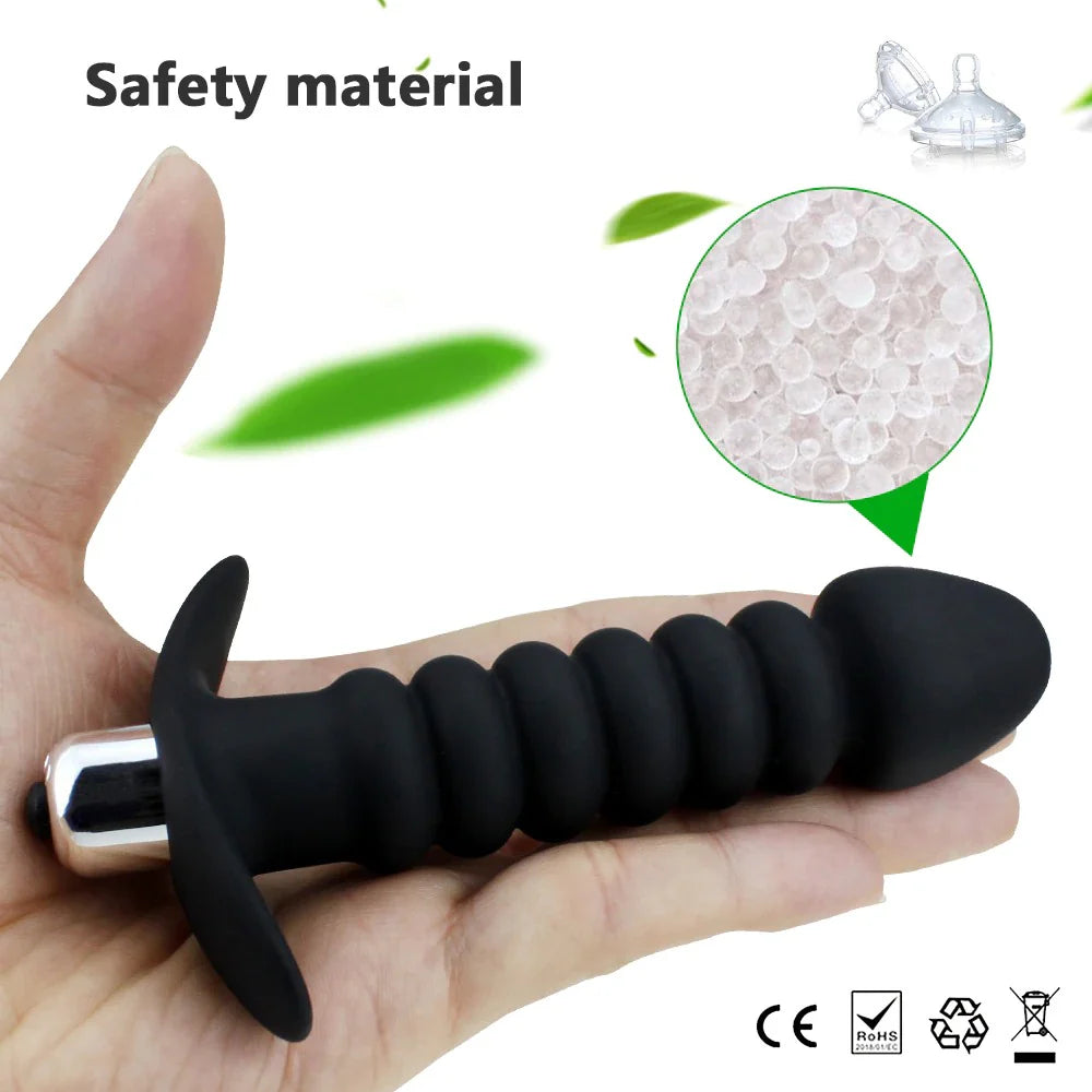 Plug Anal Anatomico vibratorio de silicona +18