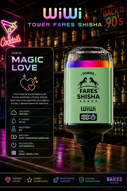 Wiwi Tower shisha 100,000puff
