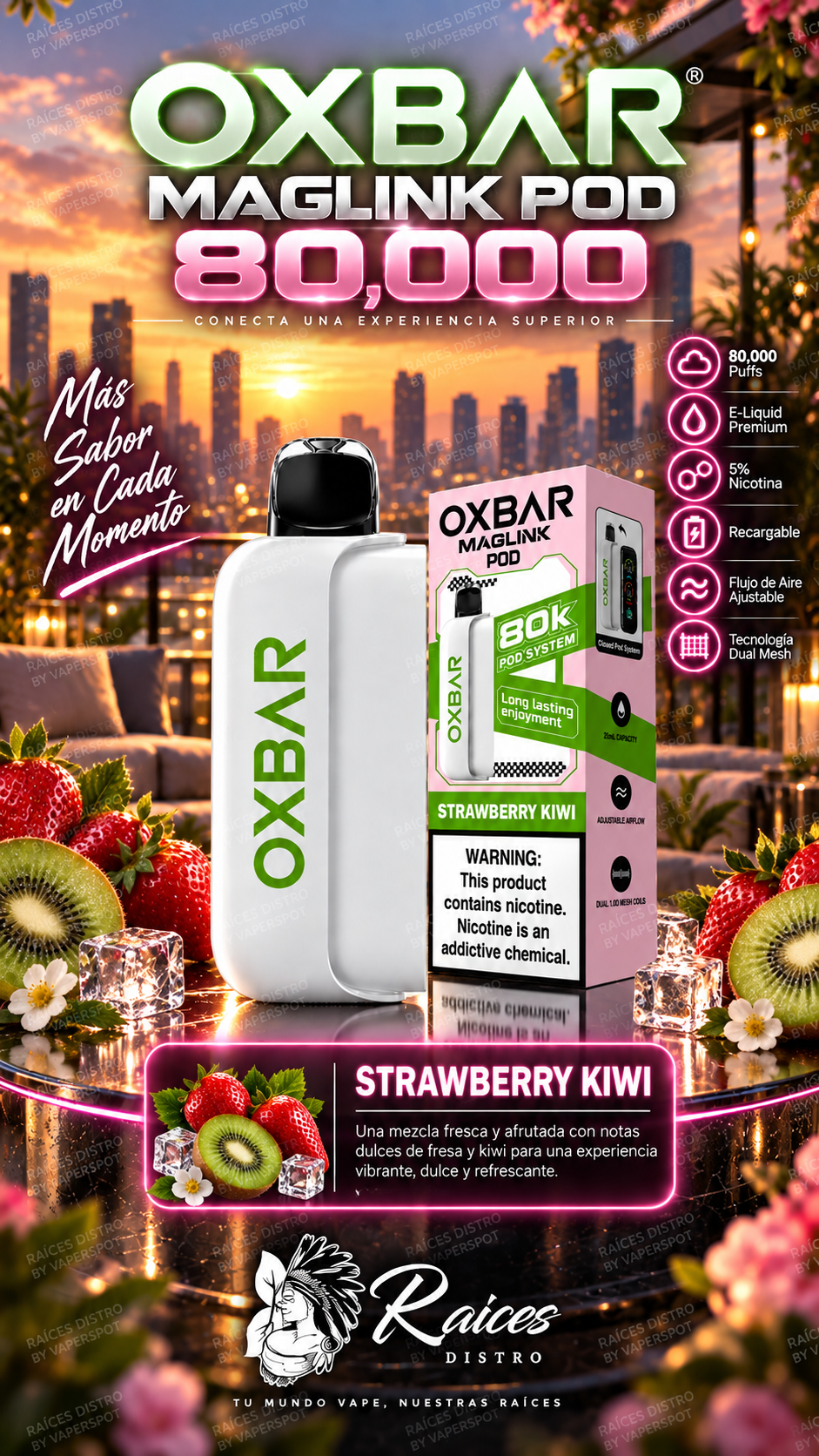 OXBAR MAGLINK POD 80,000