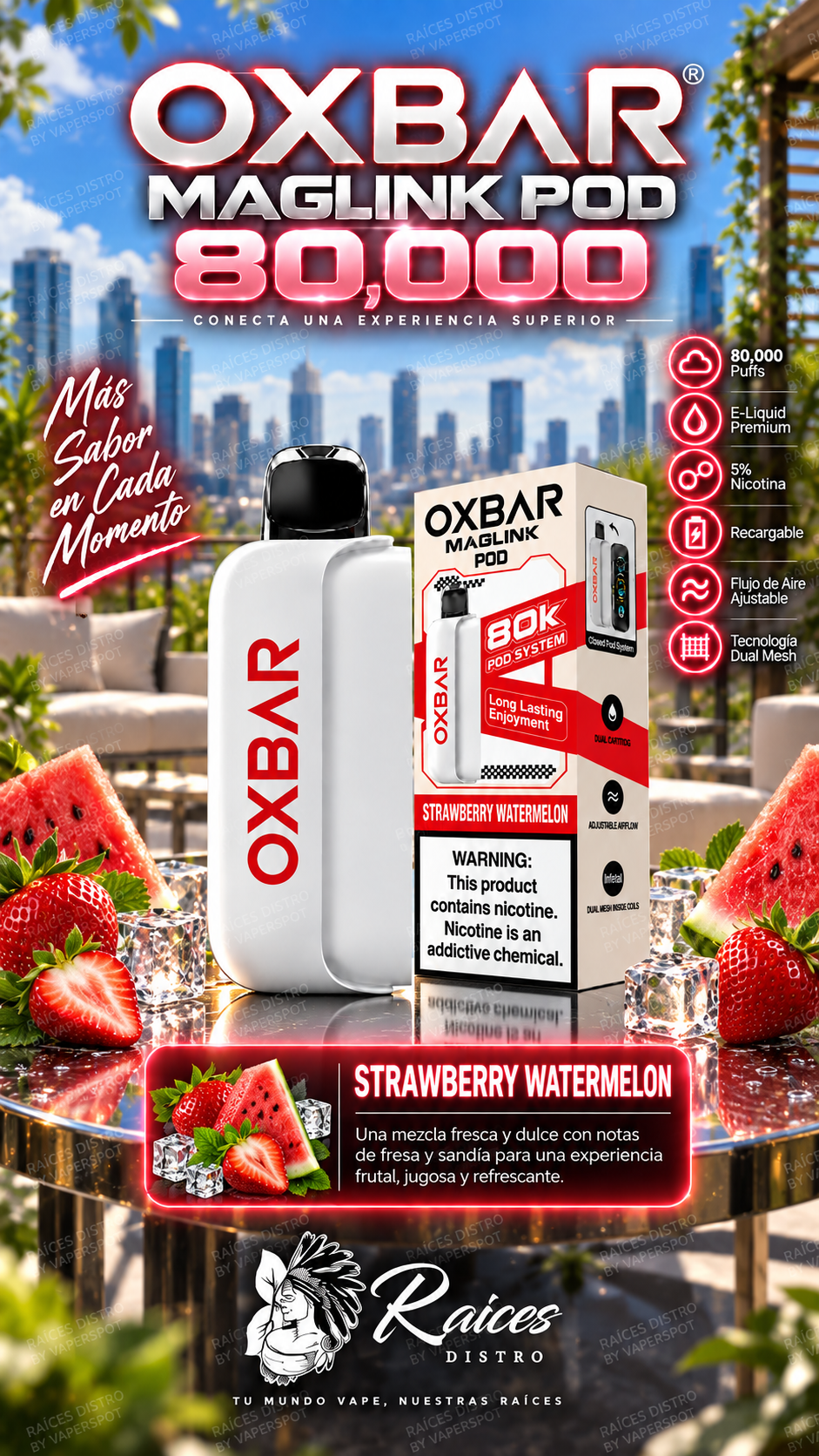 OXBAR MAGLINK POD 80,000