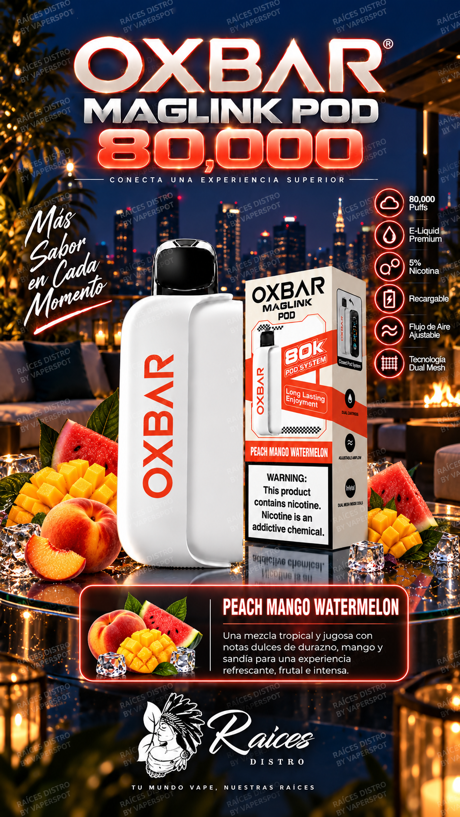 OXBAR MAGLINK POD 80,000